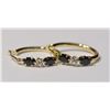 Image 1 : 9K GOLD SAPPHIRE EARRINGS