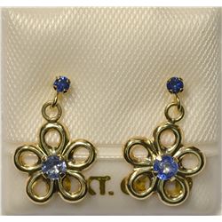 10K GOLD SAPPHIRE (0.18CT) EARRINGS