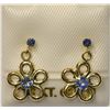 Image 1 : 10K GOLD SAPPHIRE (0.18CT) EARRINGS