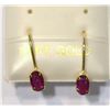 Image 1 : 14K GOLD RUBY EARRINGS