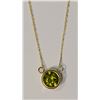 Image 1 : 10K GOLD PERIDOT NECKLACE