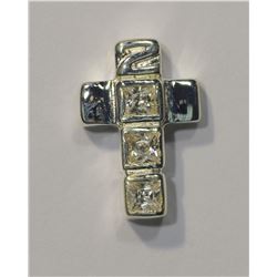 STERLING SILVER CUBIC CROSS PENDANT