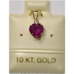 10K GOLD RUBY PENDANT