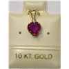 Image 1 : 10K GOLD RUBY PENDANT
