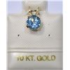 Image 1 : 10K GOLD BLUE TOPAZ PENDANT