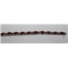 Image 1 : .925 SILVER RUBY OVAL MIXED CUT 6.5" BRACELET