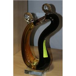 LARGE ART GLASS COUPLE STATUE