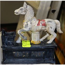OLD CAST IRON TRICK PONY BANK