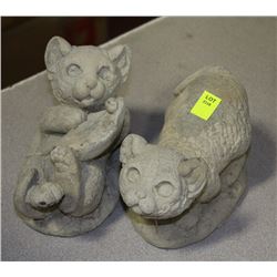 PAIR OF CONCRETE WEASEL