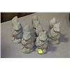 Image 1 : LOT OF 5 CONCRETE GARDEN ORNAMENTS - SQUIRRELS