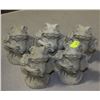 Image 1 : LOT OF 5 CONCRETE GARDEN ORNAMENTS - FROGS