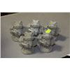 Image 1 : LOT OF 5 CONCRETE GARDEN ORNAMENTS - FROGS