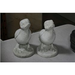 PAIR OF CONCRETE GARDEN ORNAMENT - DUCKS
