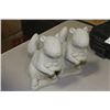 Image 1 : PAIR OF CONCRETE GARDEN ORNAMENT - SQUIRRELS