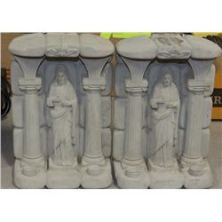 PAIR OF CONCRETE WALL HANGING