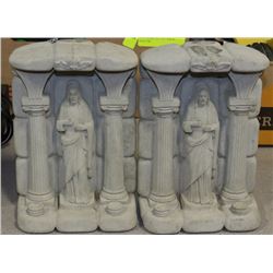 PAIR OF CONCRETE WALL HANGING