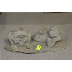CONCRETE GARDEN ORNAMENT - FROGS