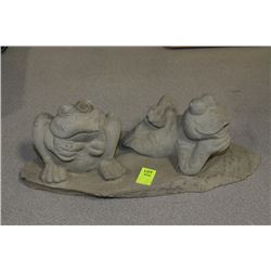 CONCRETE GARDEN ORNAMENT - FROGS