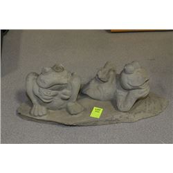 CONCRETE GARDEN ORNAMENT - FROGS