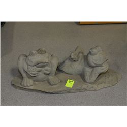 CONCRETE GARDEN ORNAMENT - FROGS