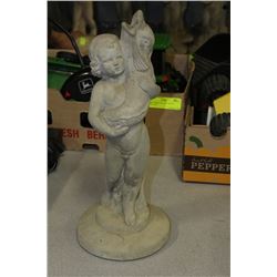 CHERUB W/ FISH STATUETTE