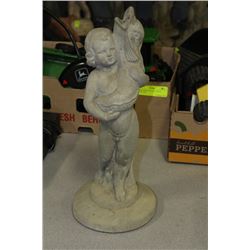 CHERUB W/ FISH STATUETTE