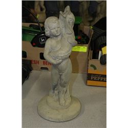 CHERUB W/ FISH STATUETTE