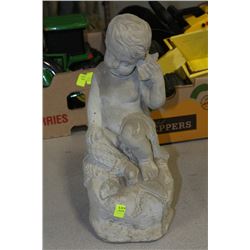 BOY W/ SEA SHELL STATUETTE