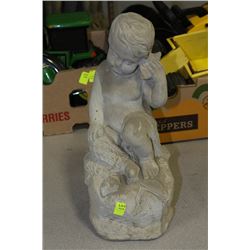 BOY W/ SEA SHELL STATUETTE
