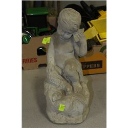 BOY W/ SEA SHELL STATUETTE