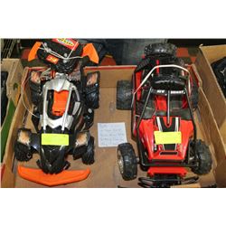 2 REMOTE CARS BOTH WORKING WITH NEW BATTERIES X2