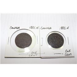 1881 H - 1882H CANADA LARGE CENT