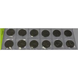 LOT OF 13 OLD CANADIAN NICKLES