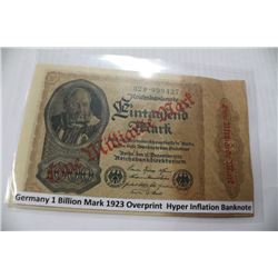 GERMAN 1 BILLION MARK HYPER INFLATION NOTE