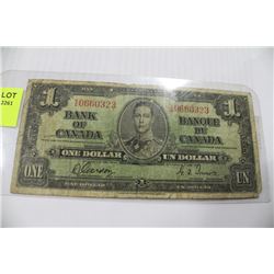 1937 CANADA $1 BANKNOTE
