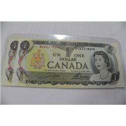 1973 CANADA $1 - 2 NOTES