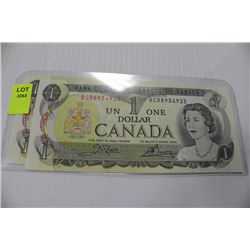 1973 CANADA $1 - 2 NOTES