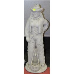 CONCRETE COWGIRL WATER FOUNTAIN