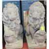 Image 1 : PAIR OF CONCRETE ENTRYWAY LIONS