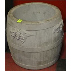 CONCRETE GRAPE BARREL PLANTER