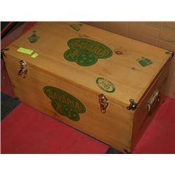 VINTAGE WOODEN COOLER WITH HANDLES