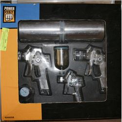 POWERFIST 4 PIECE HVLP PAINT SPRAY GUN KIT