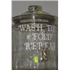 Image 1 : "WASH, DRY, FOLD, REPEAT" DRINK DISPENSER