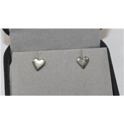 #236 STERLING SILVER HEART-SHAPED EARRINGS