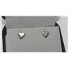 Image 1 : #236 STERLING SILVER HEART-SHAPED EARRINGS