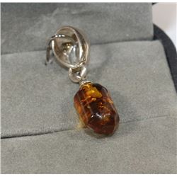 STERLING SILVER BALTIC AMBER PENDANT