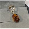 Image 1 : STERLING SILVER BALTIC AMBER PENDANT