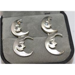 STERLING SILVER MOON EARRINGS