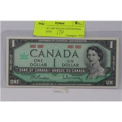 GEM UNC 1967 NO S/N CENTENNIAL BANKNOTE