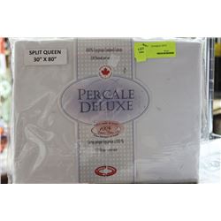 100% EGYTIAN COTTON SPLIT QUEEN 30"X80"